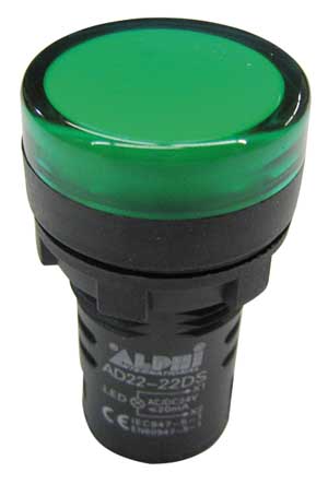 Spia Segnalazione 24V Led Verde da Pannello